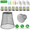 10Pack 9.25x9.25in Chicken Wire Cloches Plant Covers Metal Garden Cages Heavy Duty Plant Protectors with 30 Stakes 20 Labels Keep Bunnies Chicken Squi