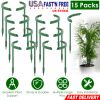 15Pcs Garden Plant Support Stakes Plastic Half Round Flower Support Ring Cage Holder Pot Climbing Trellis For Small Plant Flower Vegetable Potted Plan