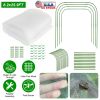 Garden Mesh Netting Kit With 8.2x25.9FT Ultra Fine Screen Mesh 12 Clips 6Pcs Garden Hoops Greenhouse Raised Bed Plant Covers Garden Barrier For Vegeta
