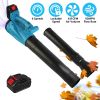 Cordless Leaf Blower 93MPH 431CFM Battery Powered Leaf Blower    with 6 Variable Speeds 2 Rechargeable Batteries for Yard Patio Driveway