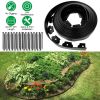 Non-Digging Plastic Garden Edging Kit 32.8FT Plastic Garden Border with 30 Stakes 2In Tall Border Edging for Garden Lawn Yard Flower Beds