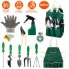 Garden Tool Set 30Pcs Stainless Steel Hand Tools Kit Planting Gardening Work Set with Storage Bag Gloves Apron for Women Men