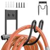 2Pack Heavy Duty Garden Hose Holder Stainless Steel Hose Hook Metal Hose Rack Reel Organizer for Water Hose Extension Cords