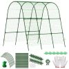 Cucumber Trellis for Raised Bed Arch Garden Trellis for Climbing Plants Vine Vegetables Fruit Flower Grape U-Shaped Frame with Climbing Net Tunnel Pla
