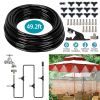49.2ft Misting Cooling System Water Mister Nozzles Set Garden Irrigation w/ 5 Mist Nozzles for Patio Garden Greenhouse
