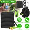 75FT Non-Expandable Garden Hose Kink-Free Lightweight Water Hose Lay Flat Garden Hose with 10 Patterns Hose Nozzle Storage Bag Hanging Hook for Outdoo