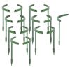 15Pcs Garden Plant Support Stakes Plastic Half Round Flower Support Ring Cage Holder Pot Climbing Trellis For Small Plant Flower Vegetable Potted Plan