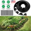 Non-Digging Plastic Garden Edging Kit 32.8FT Plastic Garden Border with 30 Stakes 2In Tall Border Edging for Garden Lawn Yard Flower Beds