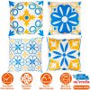 4 Packs Throw Pillow Covers Set Square Decorative Cushion Case 18x18in for Patio Furniture Couch Garden