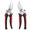 Garden Prune Shears Bypass Secateurs Garden Scissors Plant Flower Tree Branch Cutter Grafting Tool with Soft Grip Handle Strap