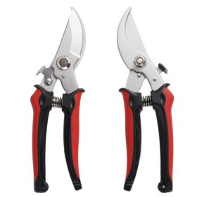 Garden Prune Shears Bypass Secateurs Garden Scissors Plant Flower Tree Branch Cutter Grafting Tool with Soft Grip Handle Strap