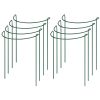 8Pcs Garden Plant Support Stake Half Round Iron Garden Plant Support Ring Green Border Support Plant Ring Cage For Rose Flowers Vine Tomato Hydrangea