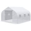Greenhouse w/ White PE Cover and Heavy Duty Steel Frame 11.5' x 10' x 6.5'