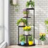 Modern 5-Tier Indoor Plant Stand in Black