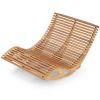 2-Seater Adirondack Slatted Acacia Patio Dual Rocker Sunbed Wood Lounger