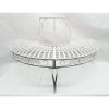Half-Circle Outdoor White Powder Coated Aluminum Tree Bench