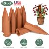 10Pack Plant Watering Spikes Terracotta Automatic Watering Devices with Slow Release Control Plant Waterer Self Watering Stakes for Indoor Outdoor Pla