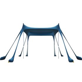 10x10FT Beach Canopy Tent Sun Shelter UPF50+ UV Protection Outdoor Beach Sun Shade with Sandbag Foldable Poles Carry Bag for Camping Trip Fishing Picn