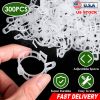300Pcs Garden Plant Support Clips White Plastic Tomato Trellis Quick Clips Vertical Clamp Vegetable Cages Plant Ties 1In Inner Diameter Help Grow Upri
