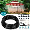 49.2ft Misting Cooling System Water Mister Nozzles Set Garden Irrigation w/ 5 Mist Nozzles for Patio Garden Greenhouse