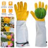 Rose Pruning Gardening Gloves for Men Women Long Thorn Proof Garden Gloves with Forearm Protection