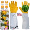 Rose Pruning Gardening Gloves for Men Women Long Thorn Proof Garden Gloves with Forearm Protection