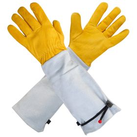 Rose Pruning Gardening Gloves for Men Women Long Thorn Proof Garden Gloves with Forearm Protection (Option: L)